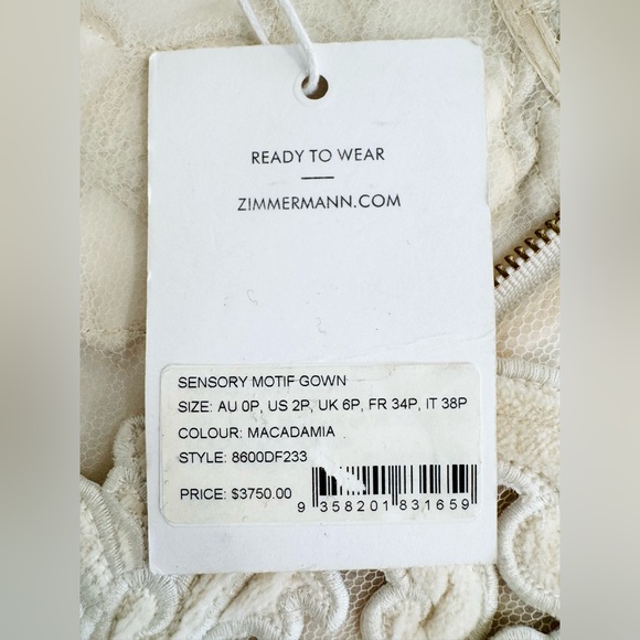 ZIMMERMANN Sensory Lace Velvet and Tulle Embroidered Midi Dress - Picture 15 of 16